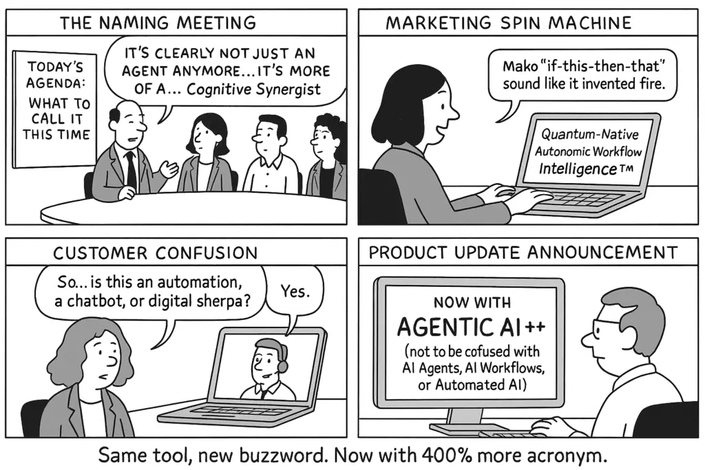 AI Agent Terms Comic Strip
